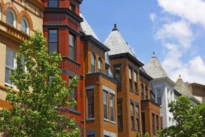 Dupont Circle row houses in Washington DC